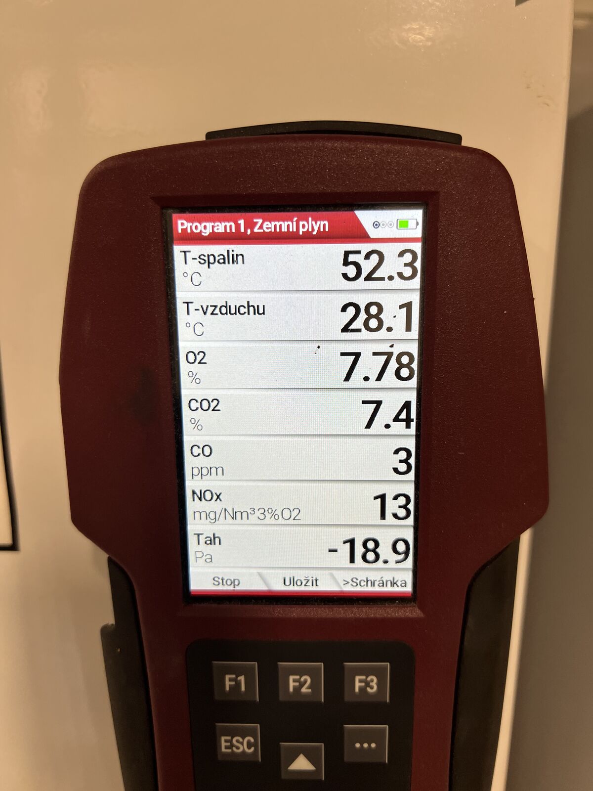 Protokol o měření spalin na analyzátoru